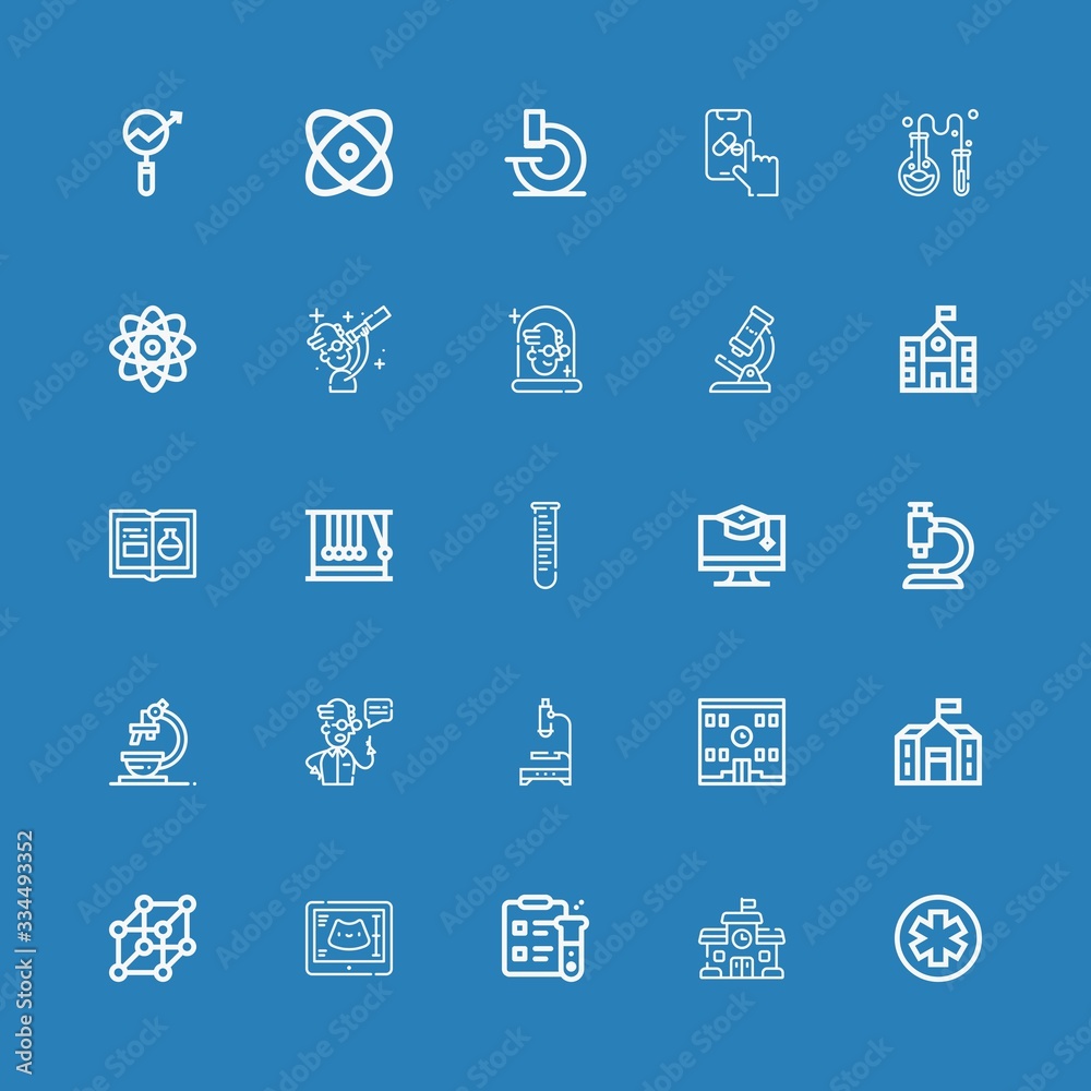 Editable 25 microscope icons for web and mobile Editable 25 microscope icons for web and mobile