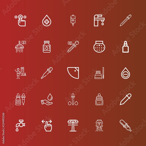 Editable 25 droplet icons for web and mobile