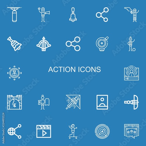 Editable 22 action icons for web and mobile