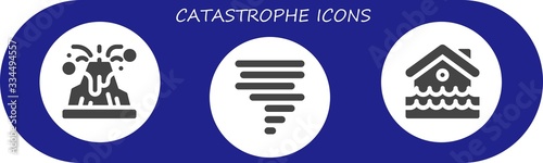 catastrophe icon set