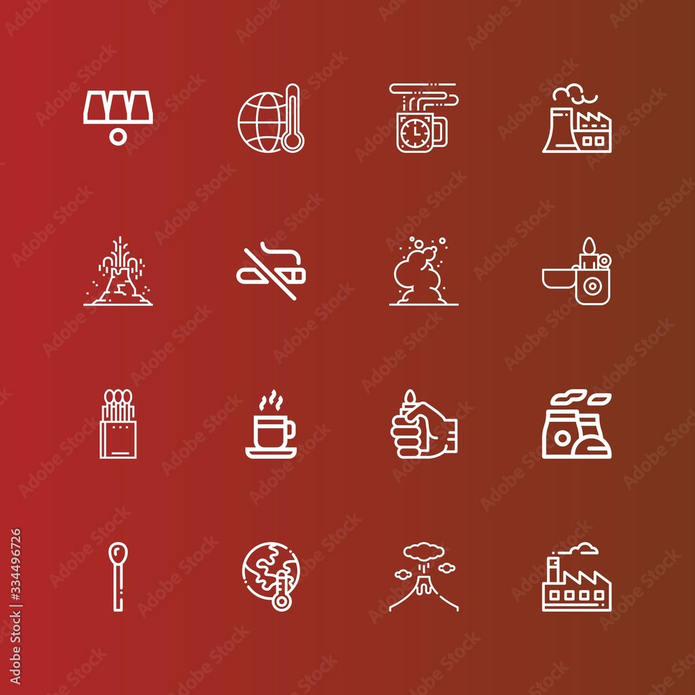 Editable 16 smoke icons for web and mobile Editable 16 smoke icons for web and mobile