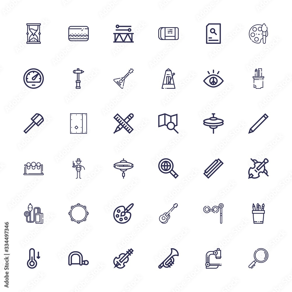 Editable 36 instrument icons for web and mobile Editable 36 instrument icons for web and mobile