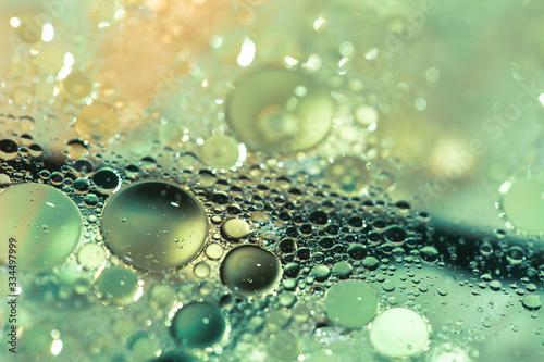 Closeup of soapy water bubbles