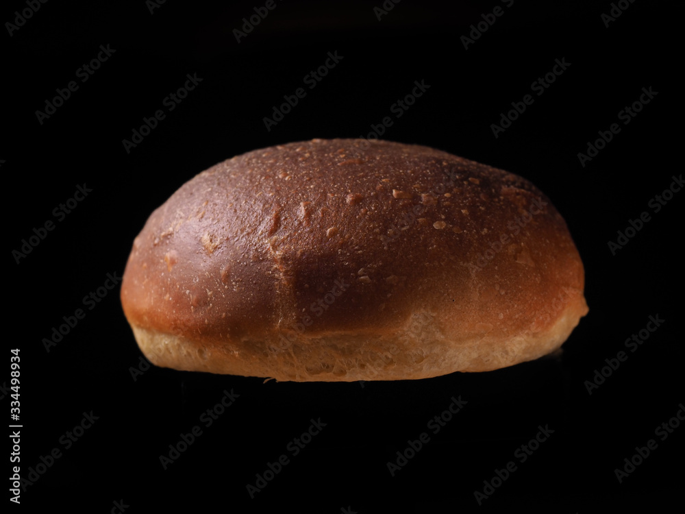 American bun on black background American bun on black background