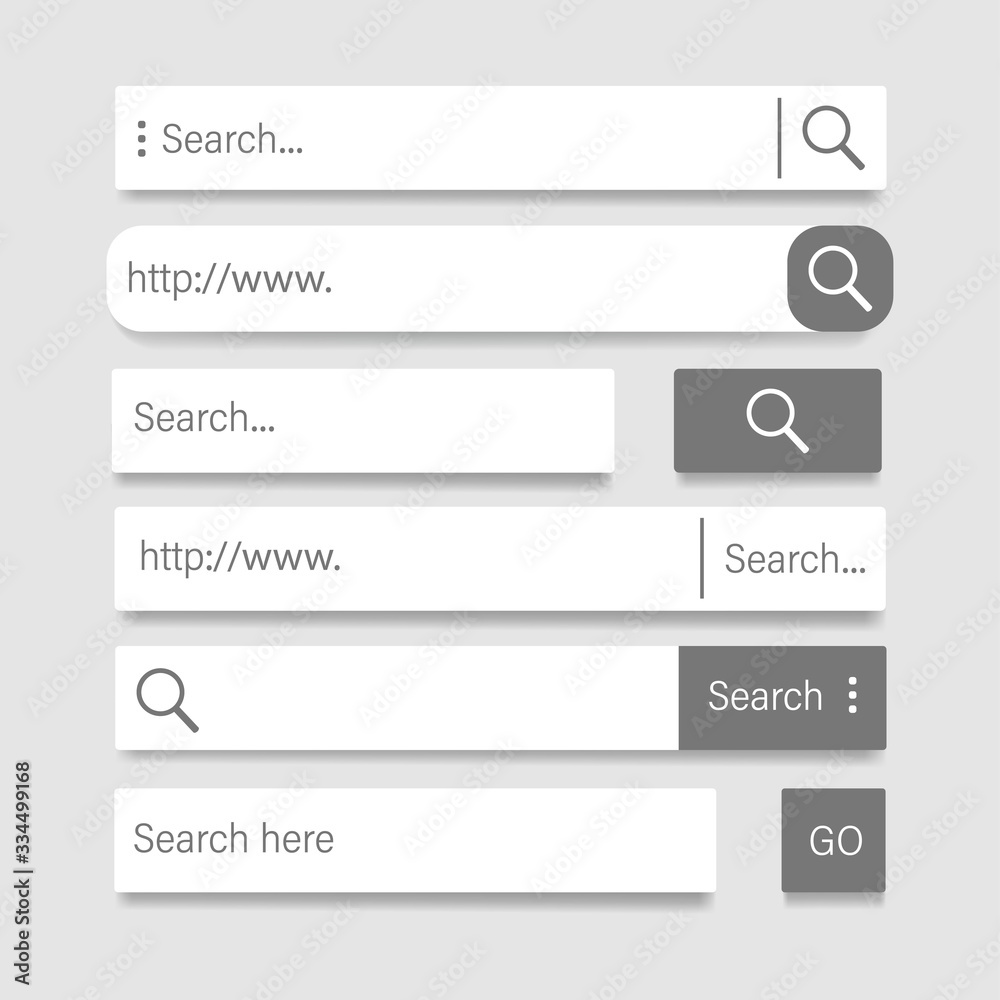 Search bar templates on a transparent background for design and website. Address search and navigation bar icon. User Interface Search. Search bar templates on a transparent background for design and website. Address search and navigation bar icon. User Interface Search.