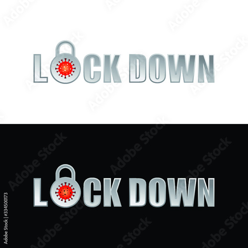 lockdown logo design vector. icon lockdown 