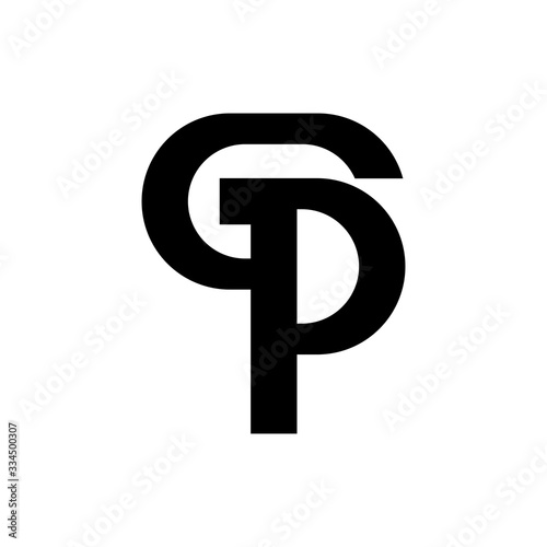 GP letter logo design vector