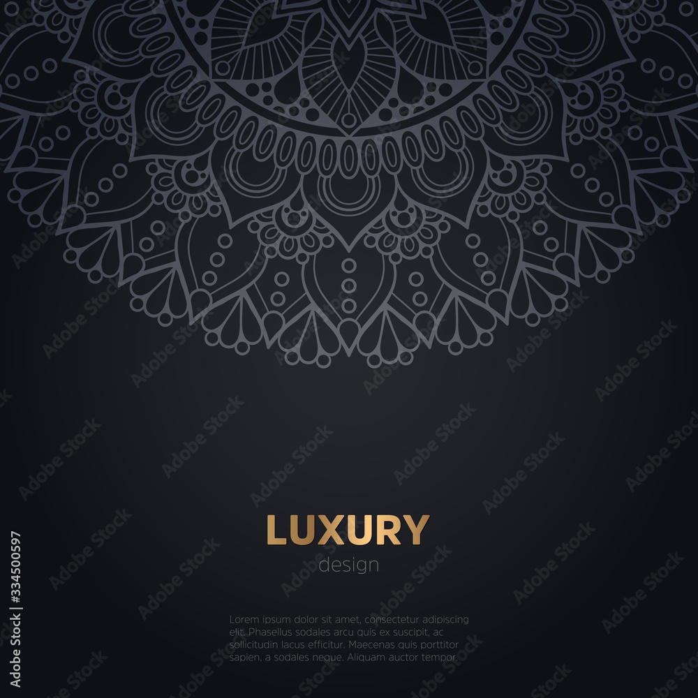 luxury mandala dark design background
