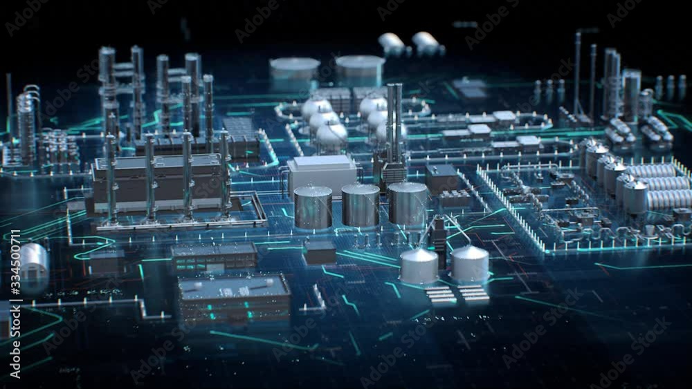 Schematic flow diagram of a refinery