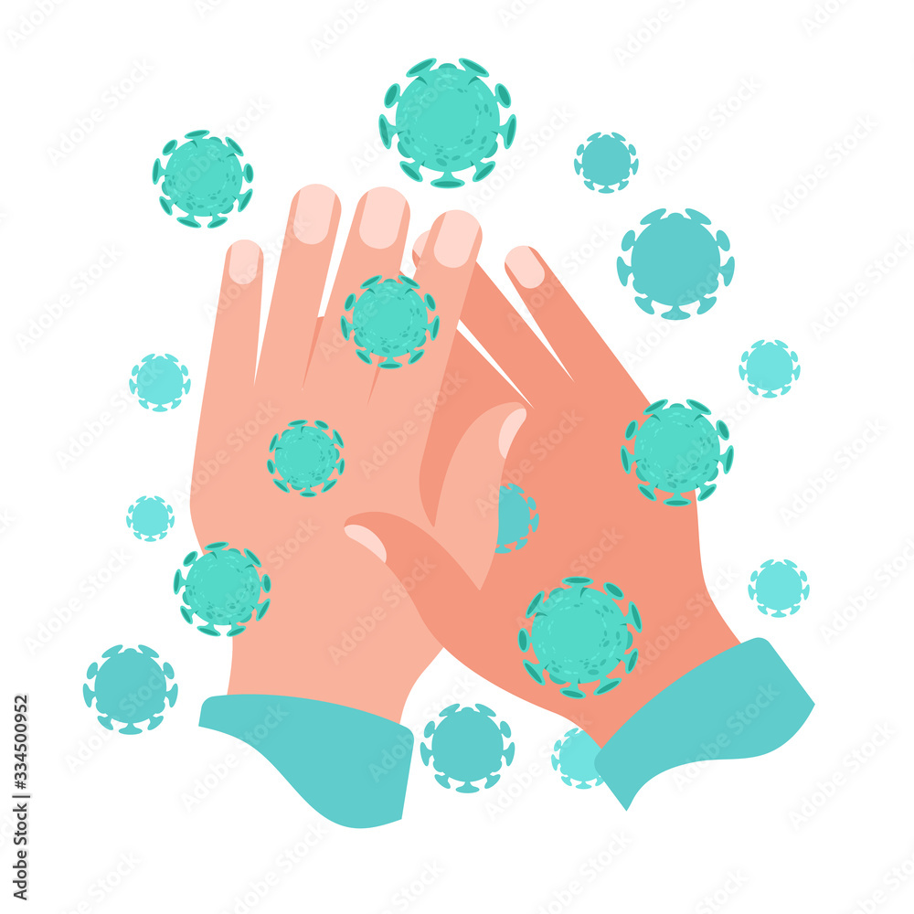 Hands in coronavirus Covid-19 Hands in coronavirus Covid-19