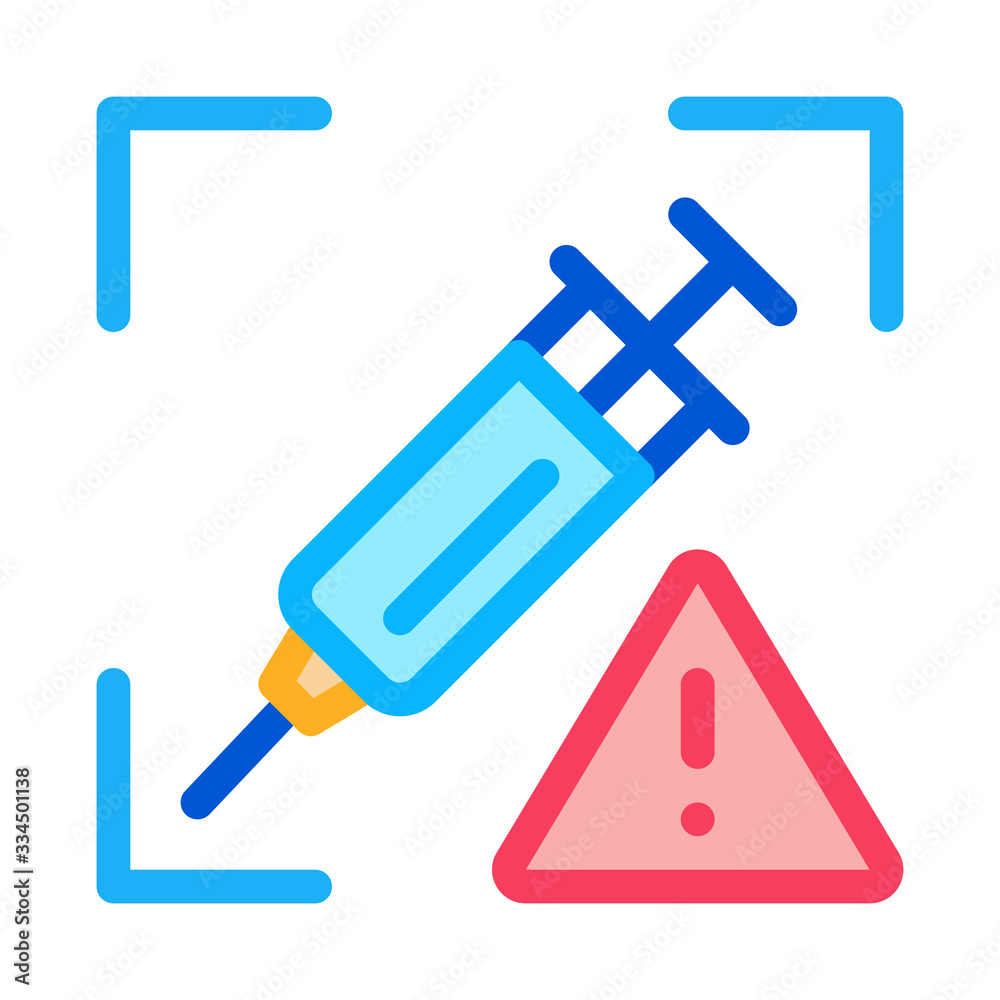 detection of injection problems icon vector. detection of injection problems sign. color contour symbol illustration detection of injection problems icon vector. detection of injection problems sign. color contour symbol illustration