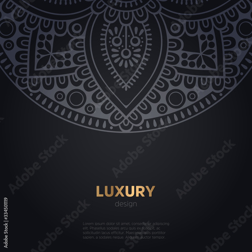 luxury mandala dark design background