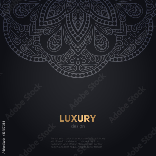 luxury mandala dark design background
