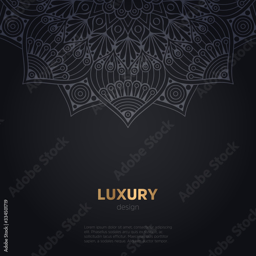luxury mandala dark design background