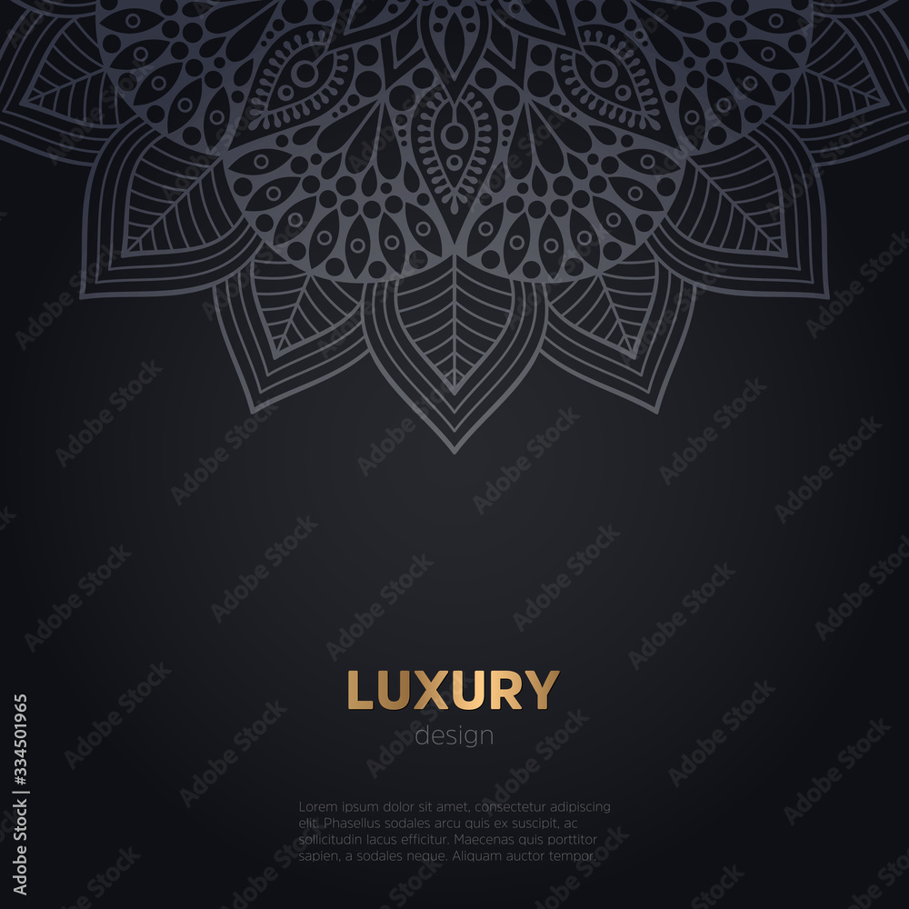 Fototapeta premium luxury mandala dark design background