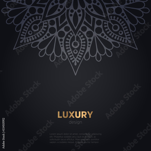 luxury mandala dark design background