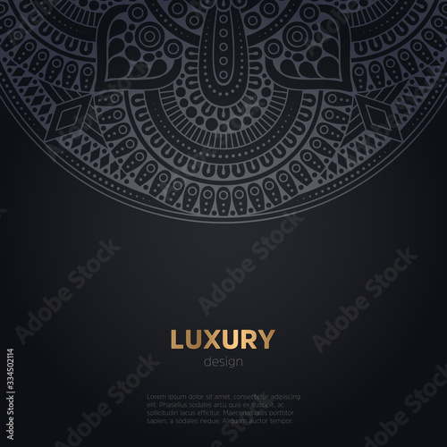 luxury mandala dark design background