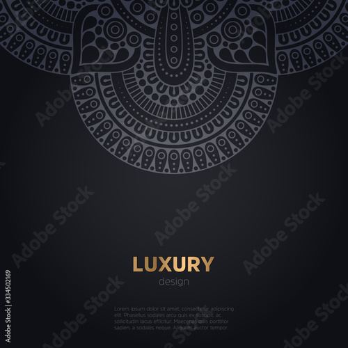 luxury mandala dark design background