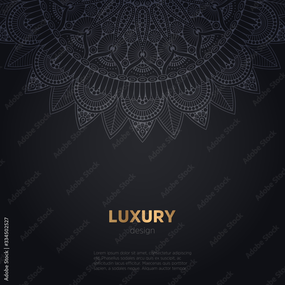Fototapeta premium luxury mandala dark design background