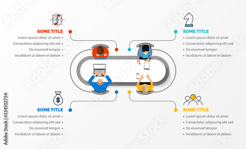 Infographic design template. Creative concept with 4 steps