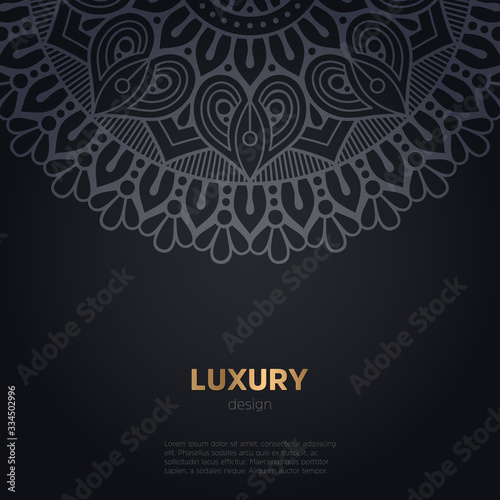 luxury mandala dark design background