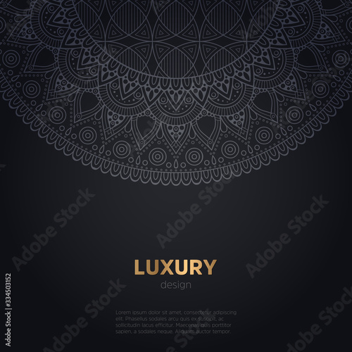luxury mandala dark design background