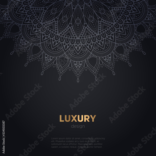 luxury mandala dark design background