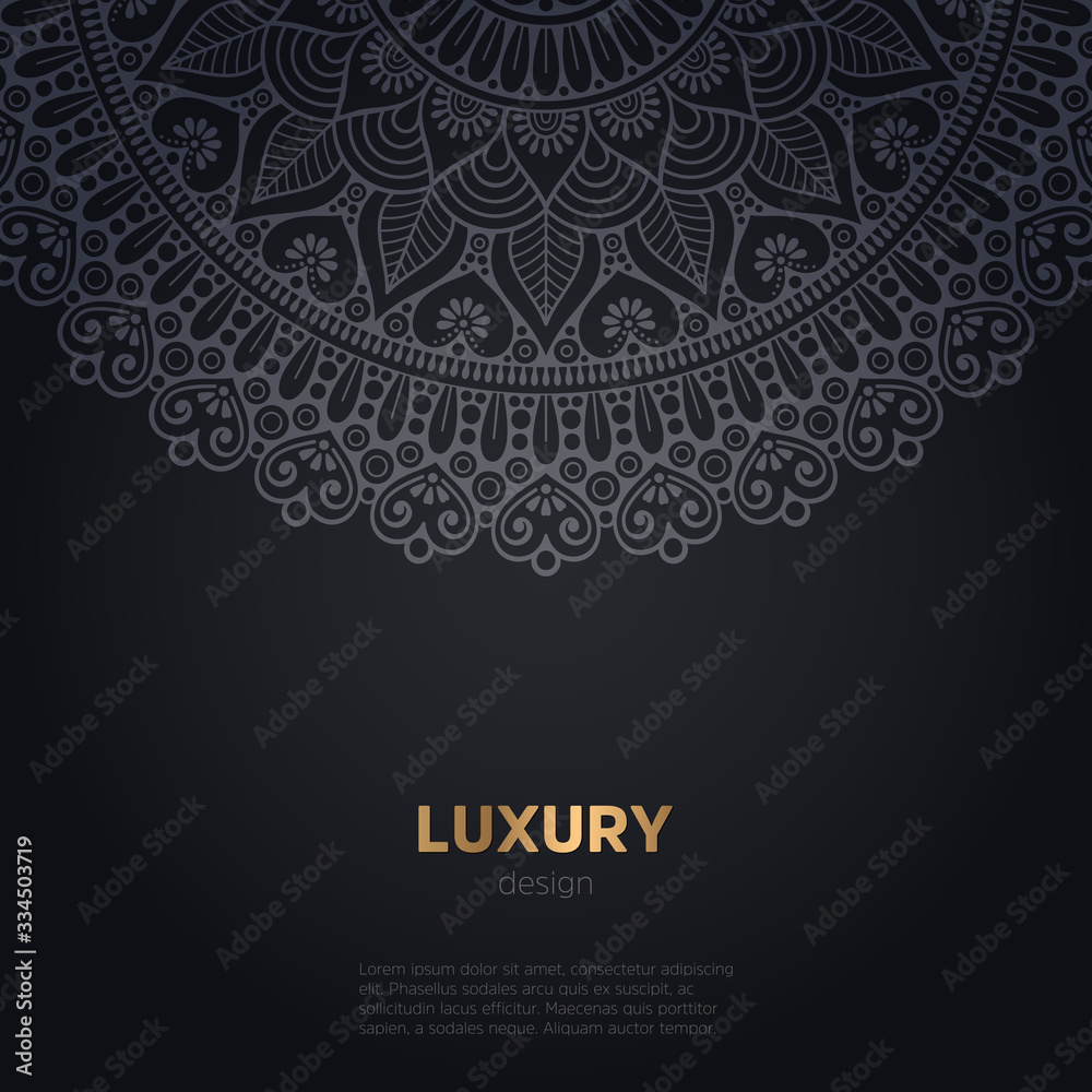 luxury mandala dark design background