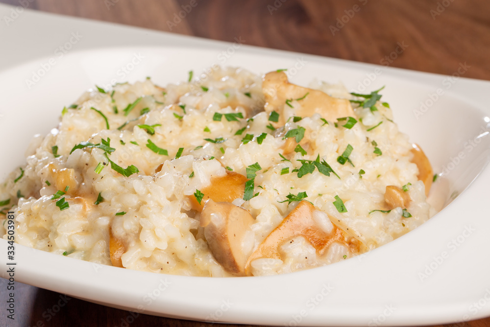 details of tasty creamy risotto mushrooms details of tasty creamy risotto mushrooms