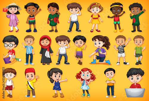 Large set of children doing different activities