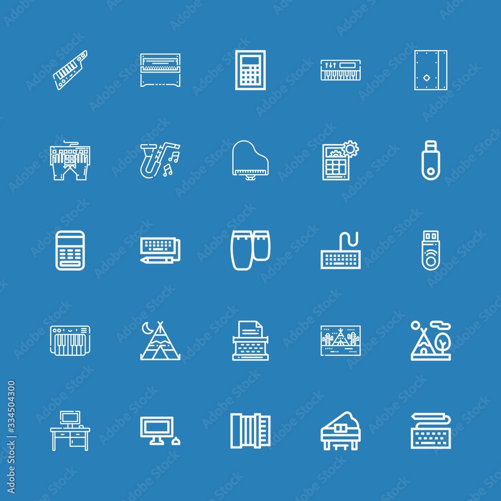 Editable 25 keyboard icons for web and mobile Editable 25 keyboard icons for web and mobile