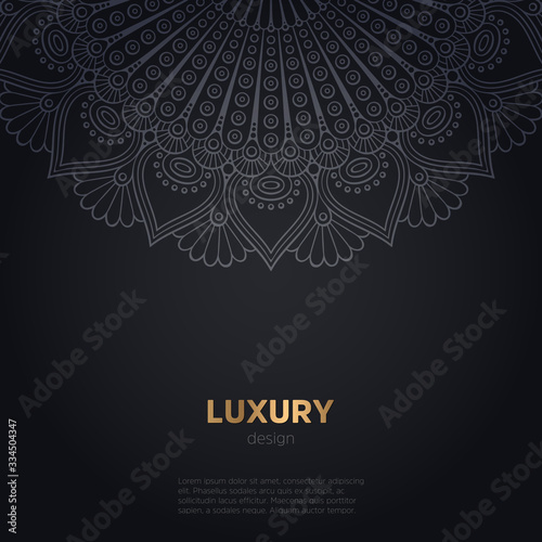 luxury mandala dark design background