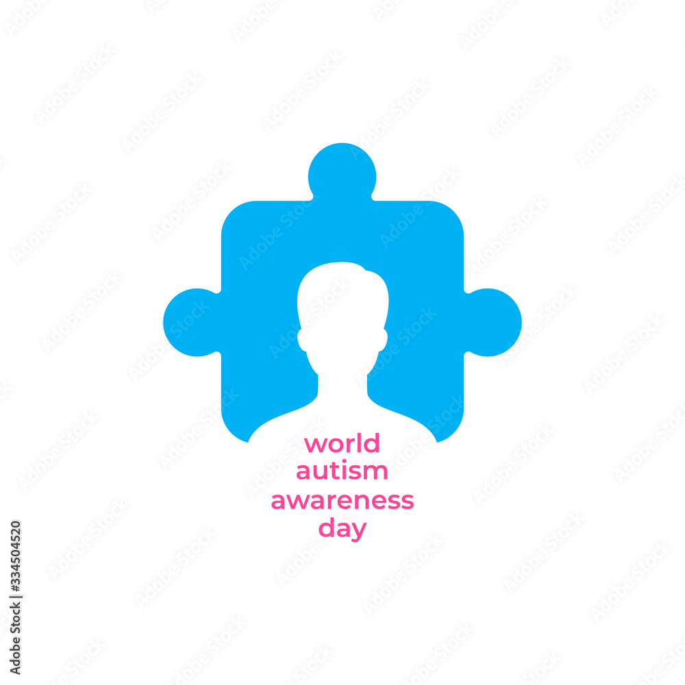 illustration,banner or poster of World autism awareness day.
