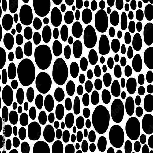 SEAMLESS PATTERN WITH BLACK CIRCLES