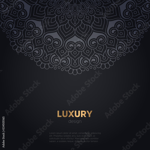 luxury mandala dark design background