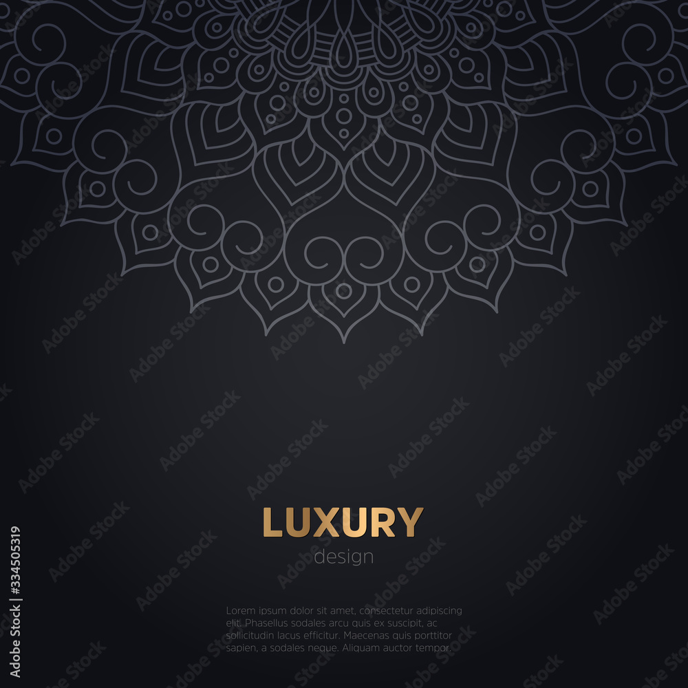 luxury mandala dark design background