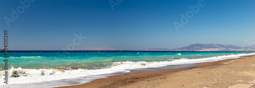 Fototapeta Naklejka Na Ścianę i Meble -  beach and sea rhodos island greece 