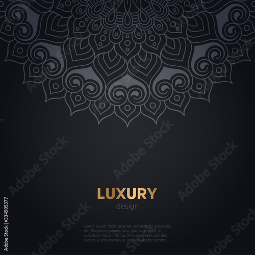 luxury mandala dark design background