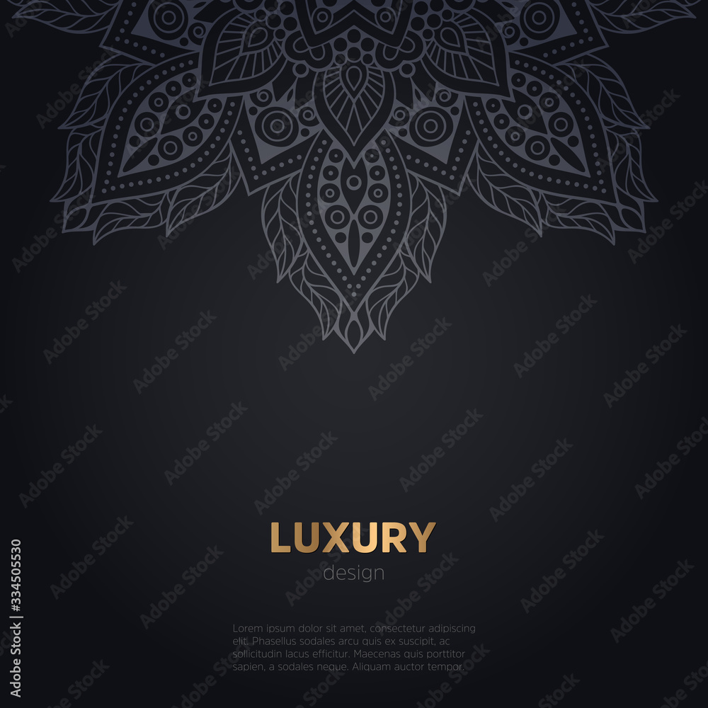 luxury mandala dark design background