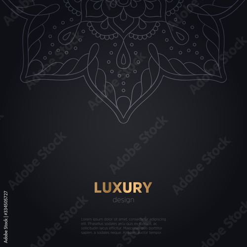 luxury mandala dark design background