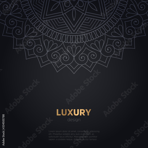 luxury mandala dark design background