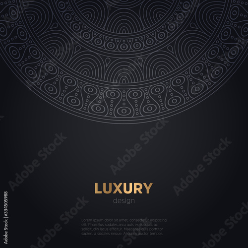 luxury mandala dark design background