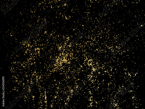 Wallpaper Mural Gold glitter particles background for luxury greeting card. Star dust sparks in explosion on black background. Golden sparkling texture. Vector Torontodigital.ca