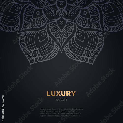 luxury mandala dark design background
