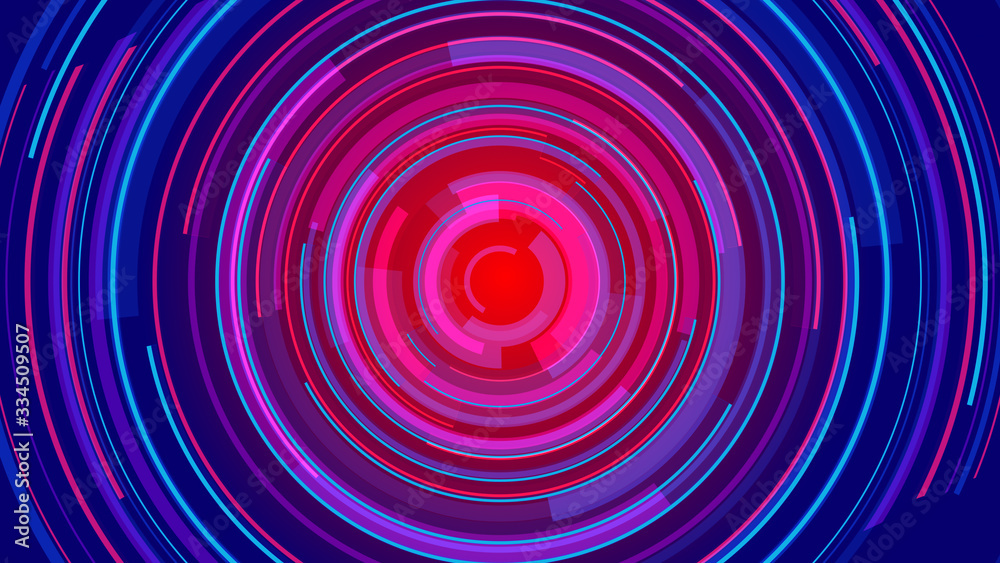 Circle neon lines technology Hi-tech blue background. Abstract graphic digital future concept design. Circle neon lines technology Hi-tech blue background. Abstract graphic digital future concept design.