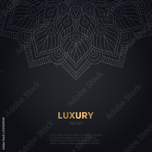 luxury mandala dark design background