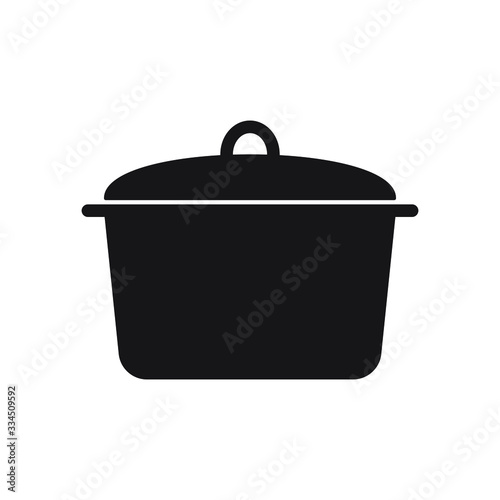 Cooking pan icon, Pot icon vector isolated