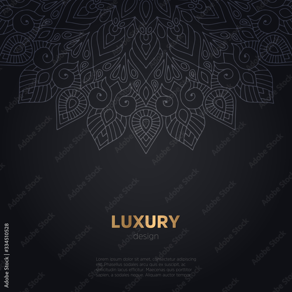 luxury mandala dark design background