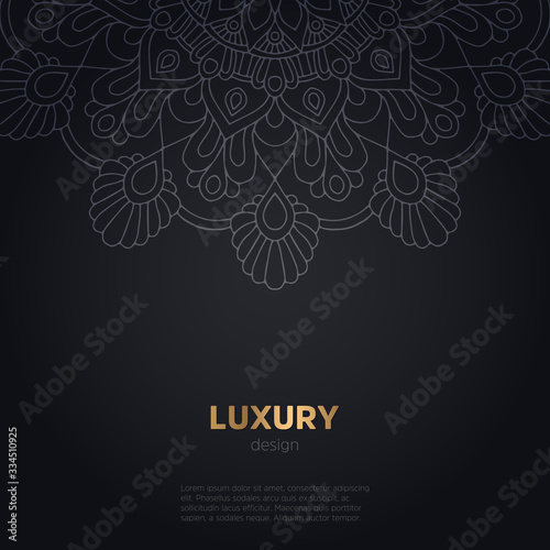 luxury mandala dark design background