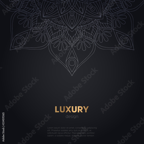luxury mandala dark design background
